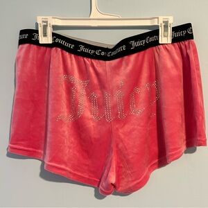 Juicy Couture Pink Velour Shorts